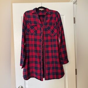 Plaid T-shirt Dress